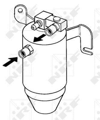 Filtre déshydrateur du circuit de climatisation NRF B.V. ref. 33046