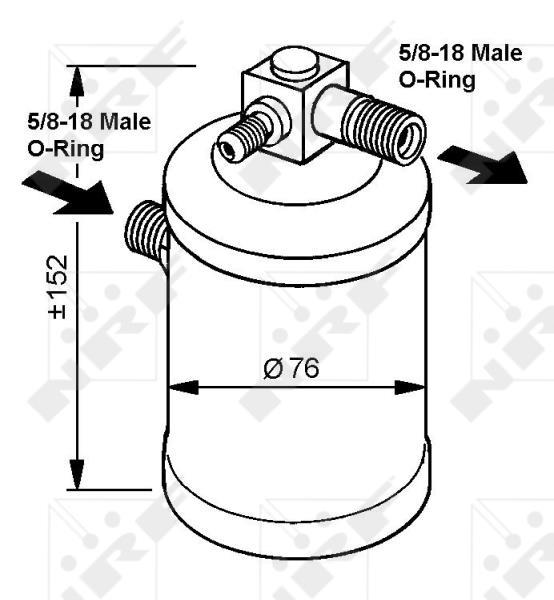 Filtre déshydrateur du circuit de climatisation NRF B.V. ref. 33048