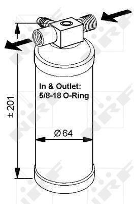 Filtre déshydrateur du circuit de climatisation NRF B.V. ref. 33059