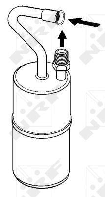 Filtre déshydrateur du circuit de climatisation NRF B.V. ref. 33063