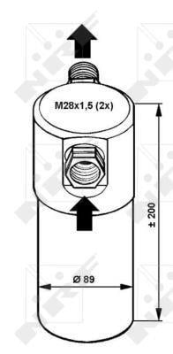 Filtre déshydrateur du circuit de climatisation NRF B.V. ref. 33081
