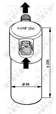 Filtro desidratante de climatização NRF B.V. ref. 33083