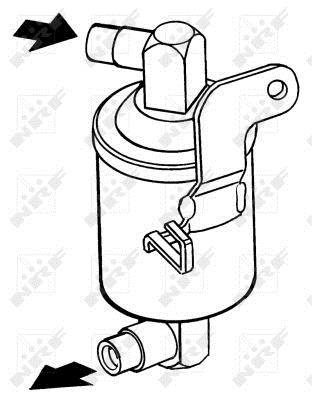 Filtre déshydrateur du circuit de climatisation NRF B.V. ref. 33099