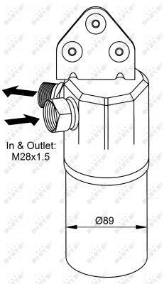 Filtre déshydrateur du circuit de climatisation NRF B.V. 33131
