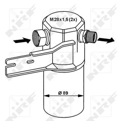 Filtre déshydrateur du circuit de climatisation NRF B.V. 33132