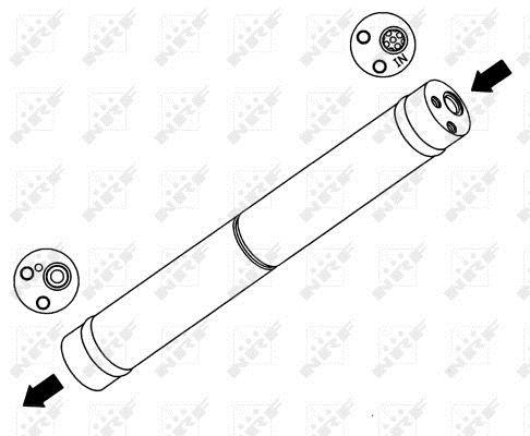 Filtre déshydrateur du circuit de climatisation NRF B.V. ref. 33141