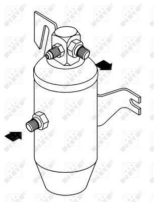 Filtre déshydrateur du circuit de climatisation NRF B.V. 33147
