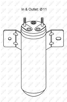 Filtre déshydrateur du circuit de climatisation NRF B.V. ref. 33162