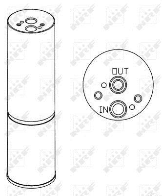 Filtre déshydrateur du circuit de climatisation NRF B.V. 33168