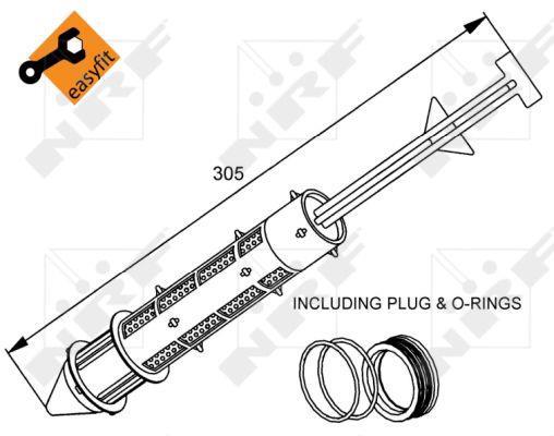 Filtre déshydrateur du circuit de climatisation NRF B.V. ref. 33178