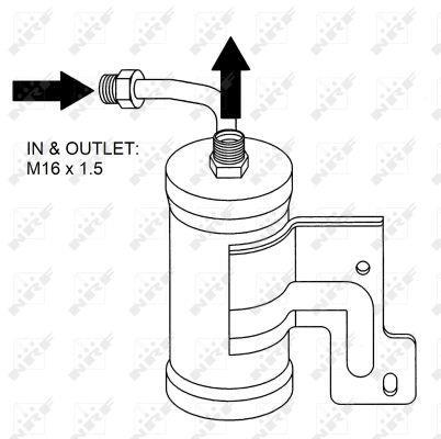 Filtre déshydrateur du circuit de climatisation NRF B.V. 33180