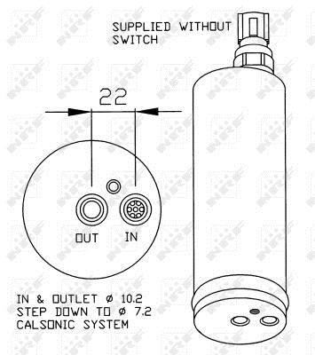 Filtre déshydrateur du circuit de climatisation NRF B.V. ref. 33181