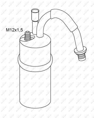 Filtre déshydrateur du circuit de climatisation NRF B.V. 33188