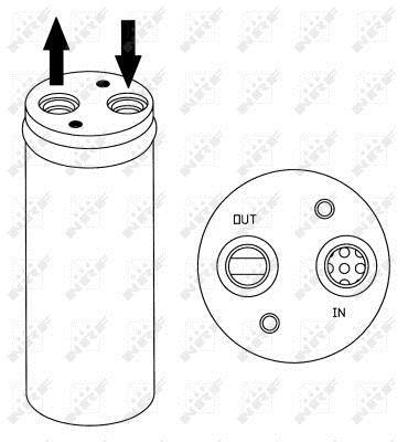 Filtre déshydrateur du circuit de climatisation NRF B.V. 33207