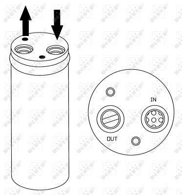 Filtre déshydrateur du circuit de climatisation NRF B.V. ref. 33208