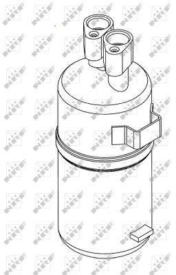 Filtre déshydrateur du circuit de climatisation NRF B.V. ref. 33221