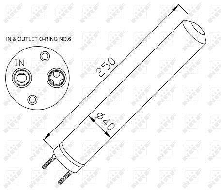 Filtre déshydrateur du circuit de climatisation NRF B.V. 33286