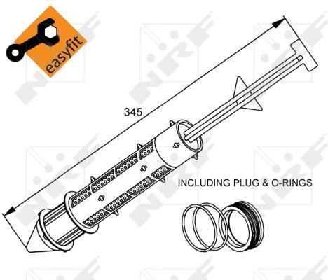 Filtre déshydrateur du circuit de climatisation NRF B.V. 33299