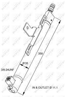 Filtre déshydrateur du circuit de climatisation NRF B.V. 33305