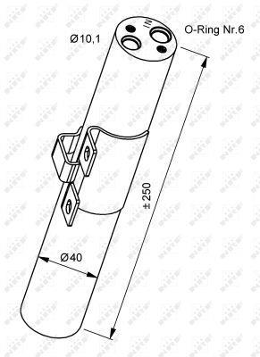 Filtre déshydrateur du circuit de climatisation NRF B.V. 33314