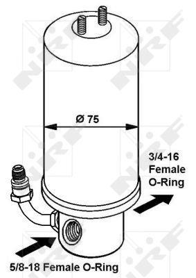 Filtre déshydrateur du circuit de climatisation NRF B.V. 33325