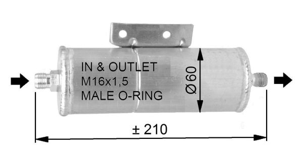 Filtre déshydrateur du circuit de climatisation NRF B.V. 33333