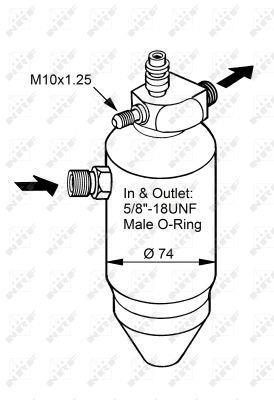 Filtre déshydrateur du circuit de climatisation NRF B.V. 33345