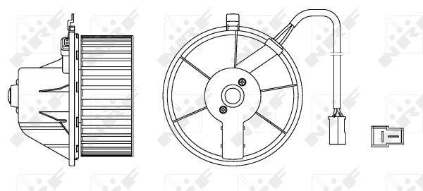 Pulseur d'air habitacle (Ventilateur habitacle) NRF B.V. ref. 34152