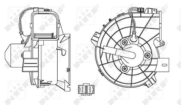 Pulseur d'air habitacle (Ventilateur habitacle) NRF B.V. 34153