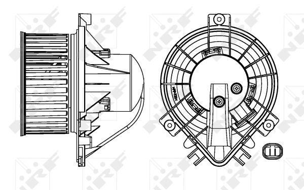 Pulseur d'air habitacle (Ventilateur habitacle) NRF B.V. 34159