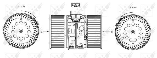 Pulseur d'air habitacle (Ventilateur habitacle) NRF B.V. ref. 34161
