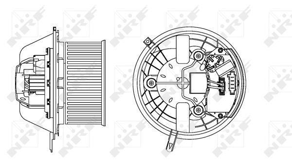 Pulseur d'air habitacle (Ventilateur habitacle) NRF B.V. ref. 34169