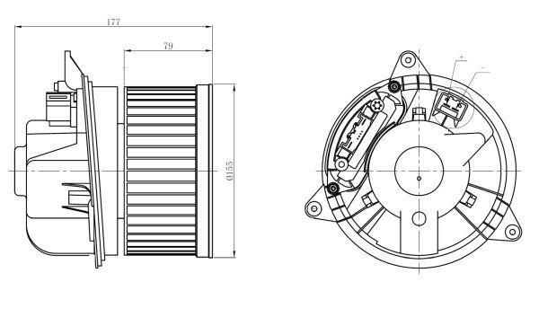 Pulseur d'air habitacle (Ventilateur habitacle) NRF B.V. ref. 34271