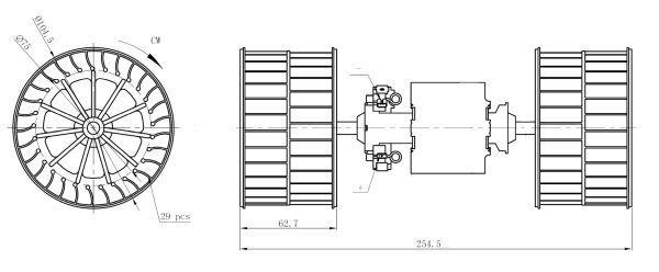 Pulseur d'air habitacle (Ventilateur habitacle) NRF B.V. 34284