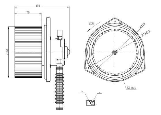 Ventilador habitáculo NRF B.V. 34286