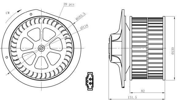 Ventilador habitáculo NRF B.V. ref. 34288