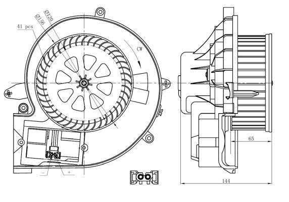 Ventilador habitáculo NRF B.V. 34302