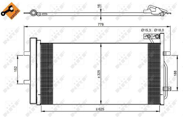 Condensador de climatização NRF B.V. ref. 350029