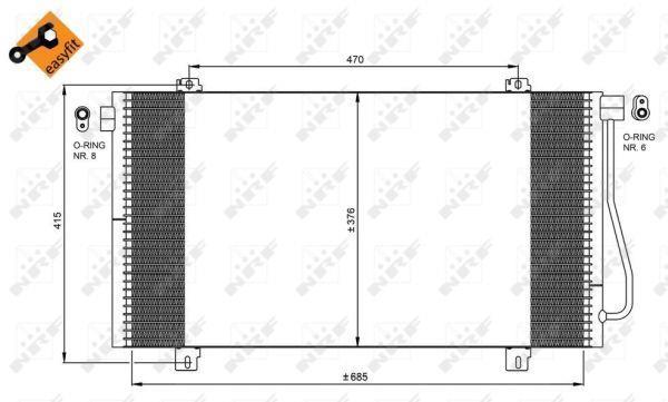 Condensador de climatização NRF B.V. ref. 350030