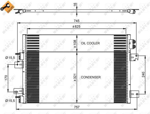 Condensador, aire acondicionado NRF B.V. ref. 350031