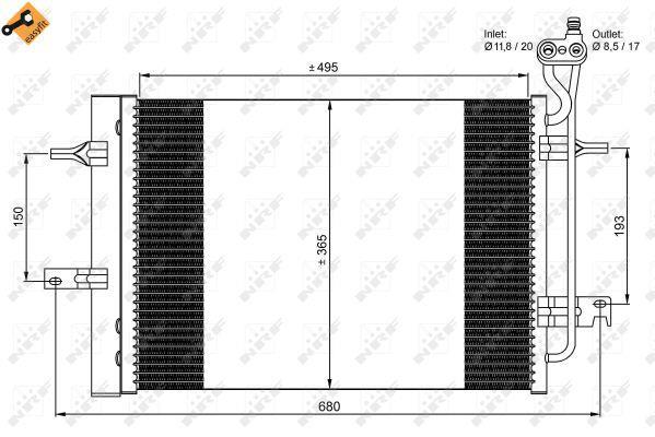 Condensador, aire acondicionado NRF B.V. ref. 350034