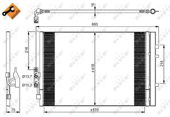 Condensador de climatização NRF B.V. ref. 350035