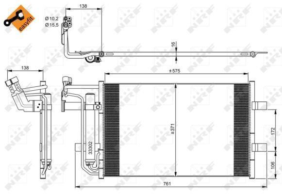 Condensador de climatização NRF B.V. ref. 350039