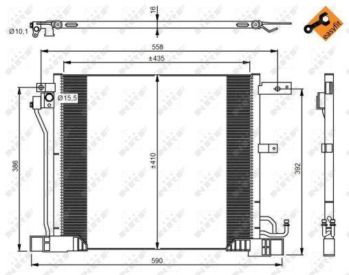 Condensador de climatização NRF B.V. ref. 350040