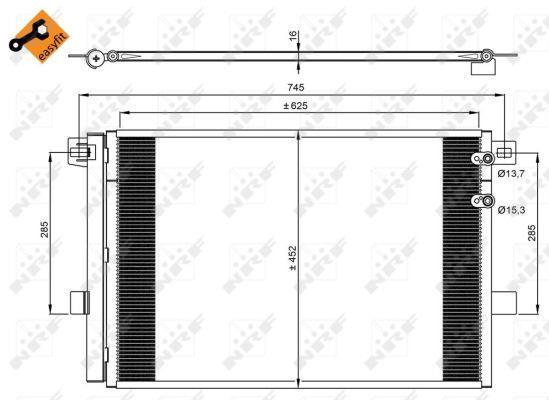 Condensador de climatização NRF B.V. ref. 350041