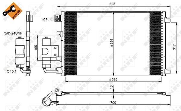 Condensador de climatização NRF B.V. ref. 350042