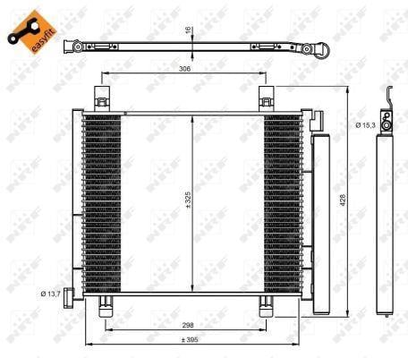 Condensador de climatização NRF B.V. ref. 350045