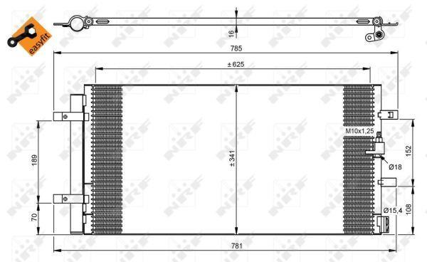 Condensador, aire acondicionado NRF B.V. ref. 350046