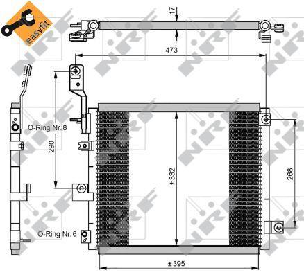 Condensador, aire acondicionado NRF B.V. ref. 350047