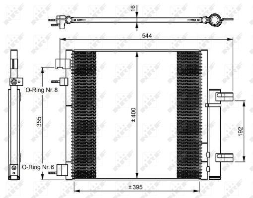 Condensador, aire acondicionado NRF B.V. ref. 350048